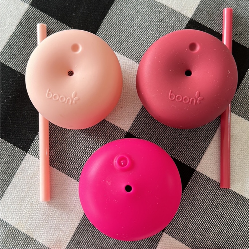 Boon Snug Silicone Sippy Cup Lids and Straws